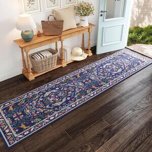 NEW Runner Rug Washable Kitchen Runner 2'x6' Runner Rug Floral Non-Slip